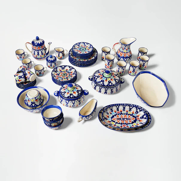 Ceramic Blue Pottery Dinner Set