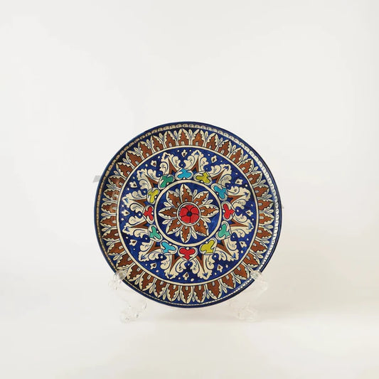 Blue Pottery Ceramic Pizza Plate (Large)