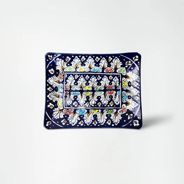 Blue Pottery Ceramic Rice Plate (Large)