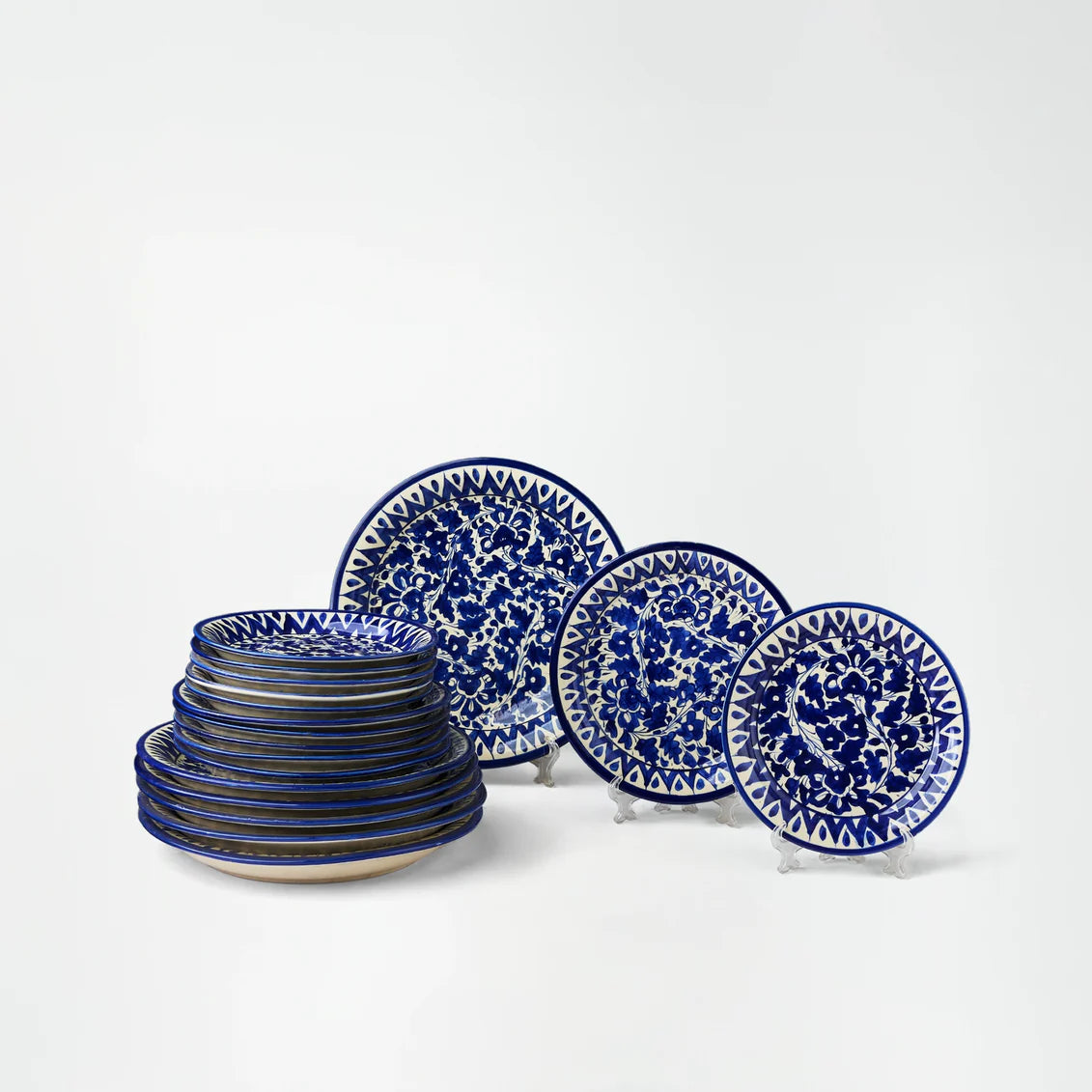 Ceramic Blue Pottery Dinner Set