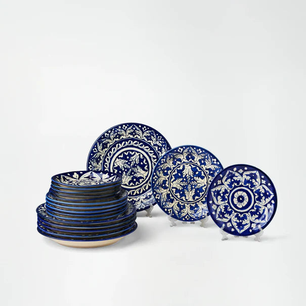 Ceramic Blue Pottery Dinner Set