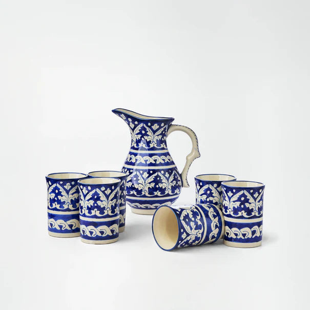 Ceramic Blue Pottery Dinner Set