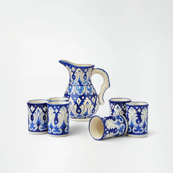 Ceramic Blue Pottery Dinner Set