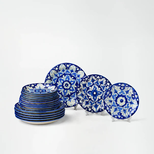Ceramic Blue Pottery Dinner Set