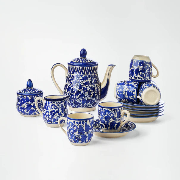 Ceramic Blue Pottery Dinner Set