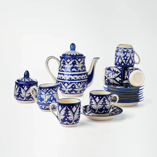 Ceramic Blue Pottery Dinner Set