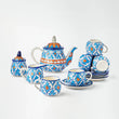 Ceramic Blue Pottery Tea Set