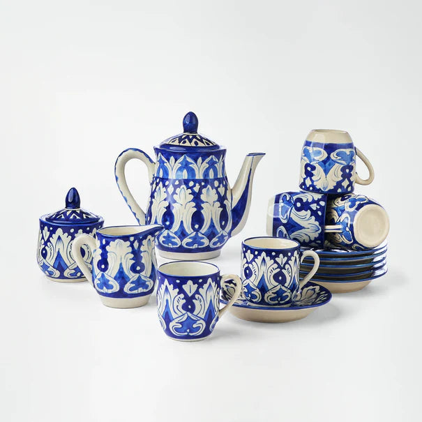 Ceramic Blue Pottery Dinner Set