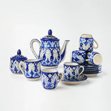 Ceramic Blue Pottery Dinner Set