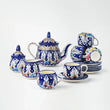 Ceramic Blue Pottery Tea Set