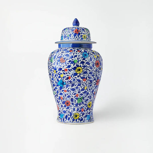 Ceramic Blue Pottery Jar