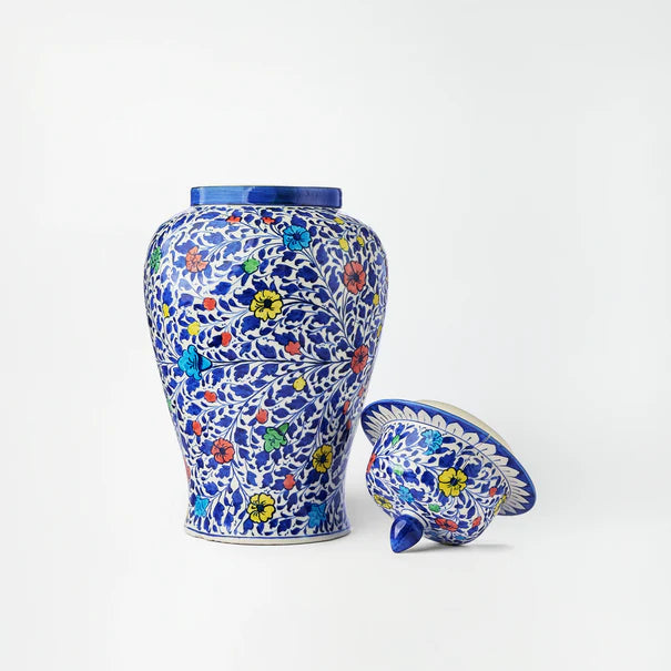 Ceramic Blue Pottery Jar