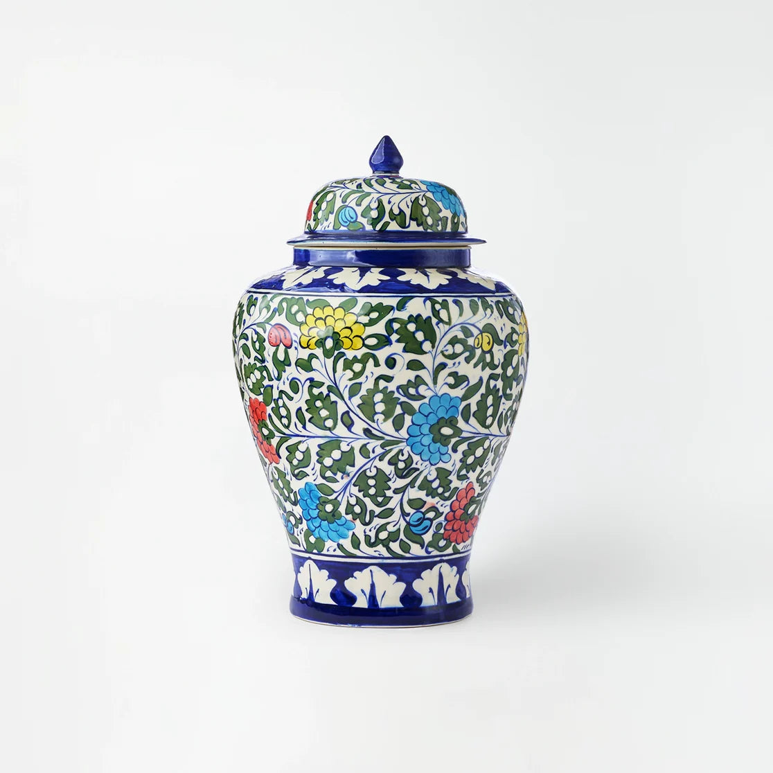 Ceramic Floral Chinese Jar