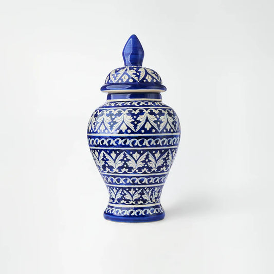 Ceramic Blue pottery jar