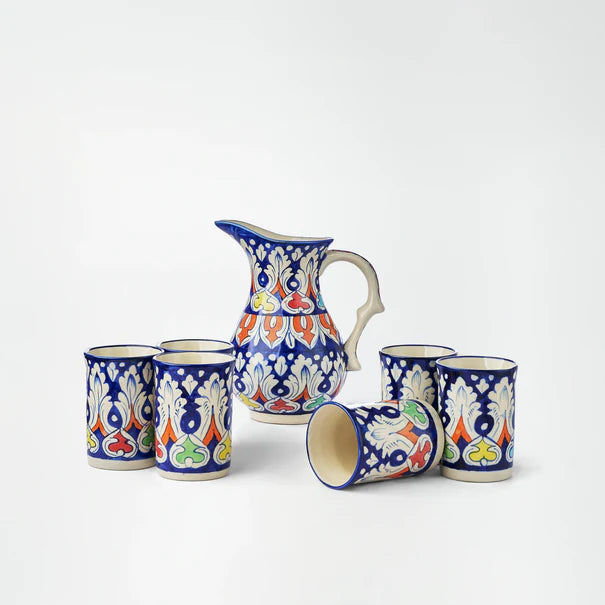 Ceramic Blue Pottery Dinner Set