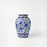 Floral-relief decorative urn