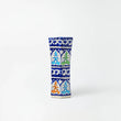 Blue Pottery Ceramic Cylinder Vase