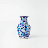 Hand-painted indigo ceramic vessel