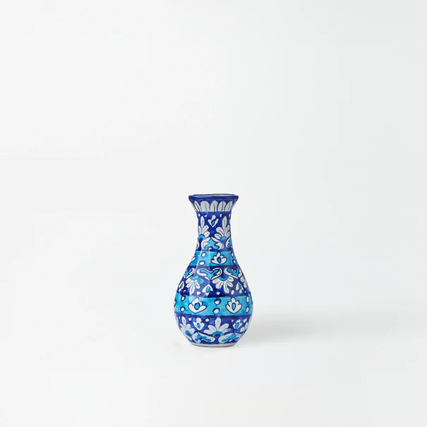 Ceramic Floral Surahi Vase Small