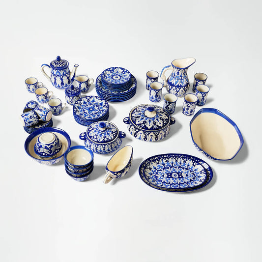 Ceramic Blue Pottery Dinner Set