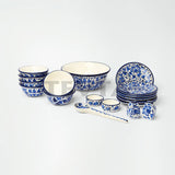 Blue Pottery Ceramic Bowl Set