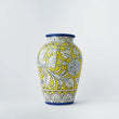 Exquisite Mustard & blue glazed ceramic Flower pot